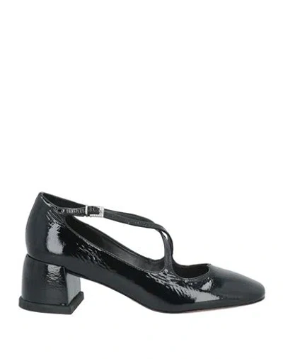 Cartechini Woman Pumps Black Size 7 Leather
