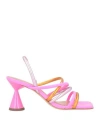 Cartechini Woman Sandals Fuchsia Size 8 Soft Leather In Pink