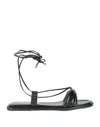 Cartechini Toe Strap Sandals In Black