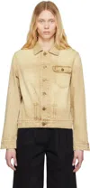 Carter Young Beige David Denim Jacket In Larkin Wash