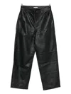 Carter Young Big Ben Leather Trousers In Black