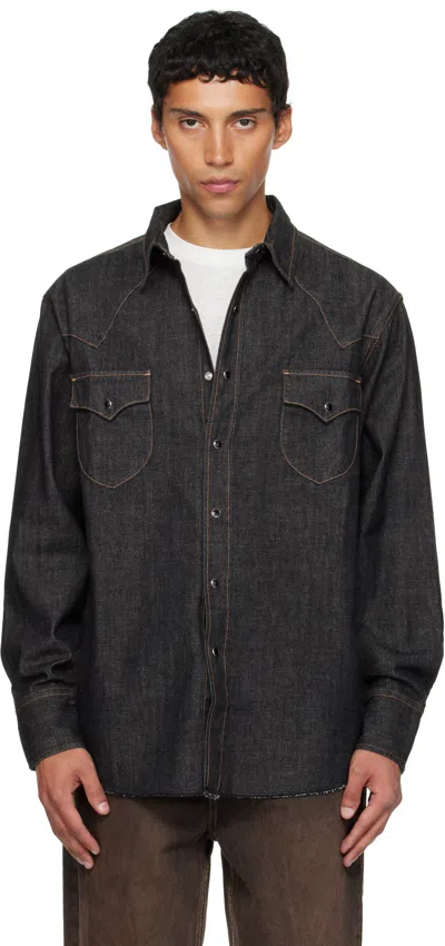 Carter Young Black Western Denim Shirt