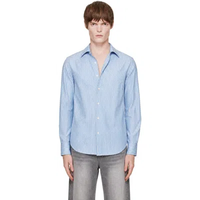 Carter Young ブルー Business シャツ In Horizon Stripe