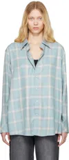 Carter Young Blue Hugo Rancher Shirt In Sky Plaid