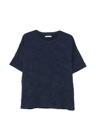 Carter Young Boxy Distressed T-shirt In Blue