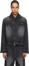 Carter Young Gray David Denim Jacket In Calum Wash