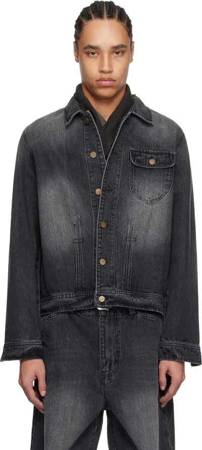 Carter Young Gray David Denim Jacket In Calum Wash