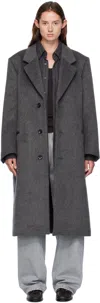 Carter Young Gray Hewitt Wool Coat In Gray