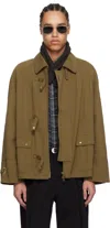 Carter Young Khaki Newman Buckle Jacket In Olive Drab
