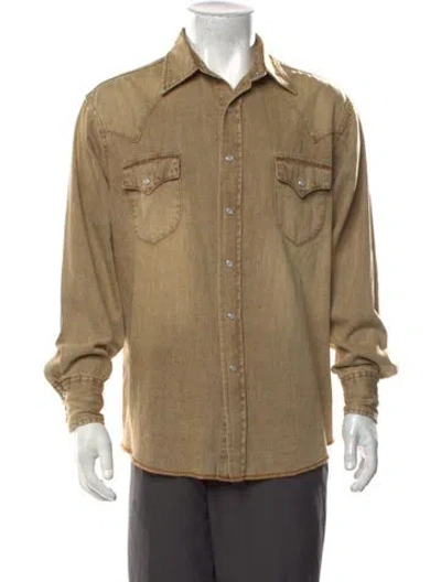 Pre-owned Carter Young Long Sleeve Western Shirt In Neutrals
