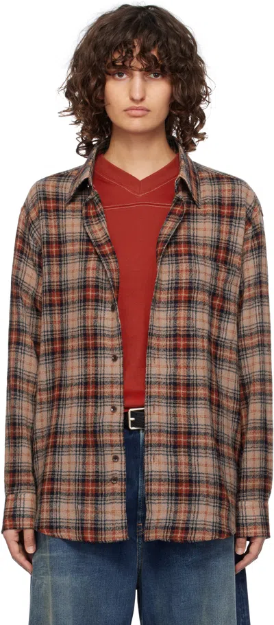 Carter Young Red Hugo Shirt In Red/multi Plaid
