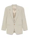 Carter Young Slub-texture Blazer In Neutrals