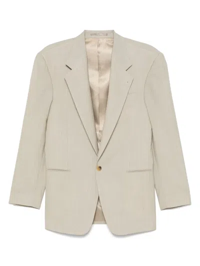 Carter Young Slub-texture Blazer In Neutrals