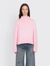 Carter Young Solid Roll Neck Sweater In Pink