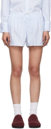 Carter Young Ssense Exclusive Blue Shorts In Sapphire Stripe