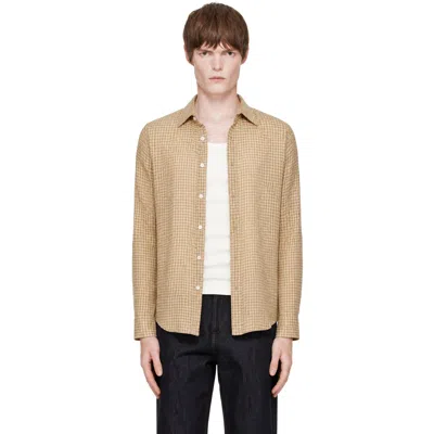 Carter Young タン Business シャツ In Cedar Check