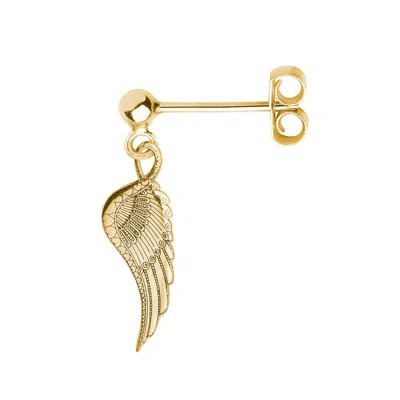 Cartergore Women's Gold Wing Single Short Drop Earring