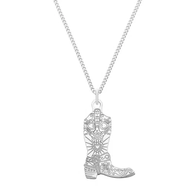 Cartergore Women's Large Sterling Silver Cowboy Boot