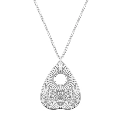 Cartergore Women's Large Sterling Silver Winged Skull Planchette In Gray