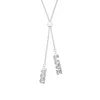Cartergore Women's Love You Sterling Silver Slider Necklace