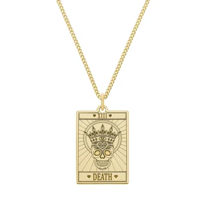 Cartergore Women's Medium 9ct 375 Gold “death” Tarot Card Necklace
