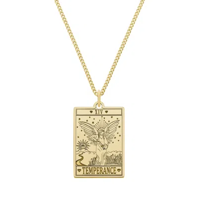 Cartergore Women's Medium 9ct 375 Gold “temperance” Tarot Card Necklace