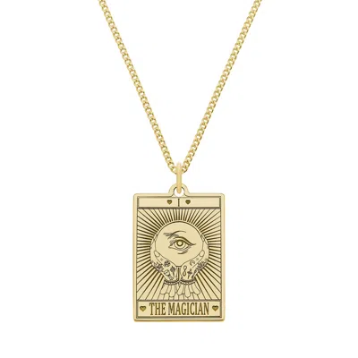 Cartergore Women's Medium 9ct 375 Gold  “the Magician ” Tarot Card Necklace