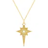 Cartergore Women's Medium 9ct Gold North Star Pendant Necklace In Gold
