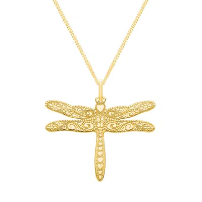 Cartergore Women's Medium Gold Dragonfly Pendant Necklace