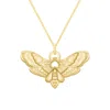 Cartergore Women's Medium Gold Moth Pendant Necklace In Gold