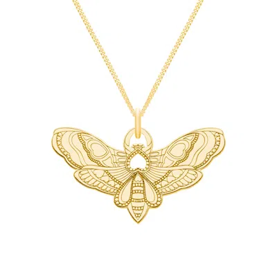 Cartergore Women's Medium Gold Moth Pendant Necklace