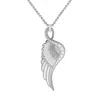 Cartergore Women's Medium Silver Wing Pendant Necklace In Silver