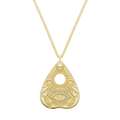 Cartergore Women's Medium Solid Gold All Seeing Eye Planchette In Yellow