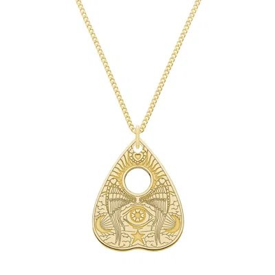 Cartergore Women's Medium Solid Gold Angel Wing Planchette In Yellow