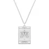 Cartergore Women's Medium Sterling Silver “justice” Tarot Card Necklace In Gray