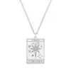 Cartergore Women's Medium Sterling Silver “the Star” Tarot Card Necklace In Silver