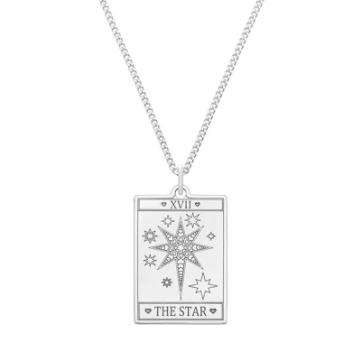 Cartergore Women's Medium Sterling Silver “the Star” Tarot Card Necklace