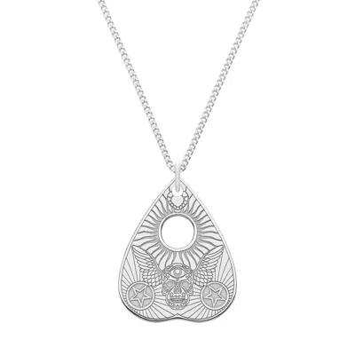 Cartergore Women's Medium Sterling Silver Winged Skull Planchette In Gray