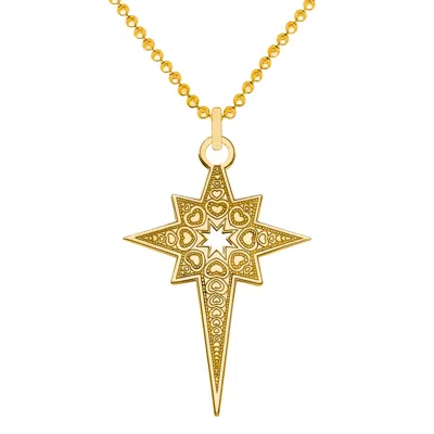 Cartergore Women's Small 9ct 375 Gold North Star Necklace