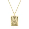 Cartergore Women's Small 9ct 375 Gold “the Empress” Tarot Card Necklace In Yellow