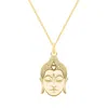 Cartergore Women's Small Gold Buddha Head Pendant Necklace In Gold