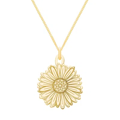 Cartergore Women's Small Gold Daisy Flower Pendant Necklace