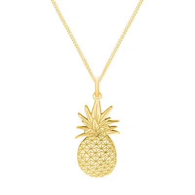 Cartergore Women's Small Gold Pineapple Pendant Necklace