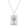 Cartergore Women's Small Sterling Silver “death” Tarot Card Necklace In Silver