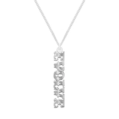Cartergore Women's Sterling Silver “evolve” Word Necklace In Metallic