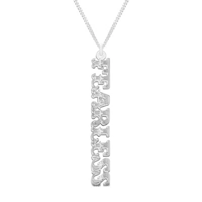 Cartergore Women's Sterling Silver “fearless” Word Necklace In Metallic