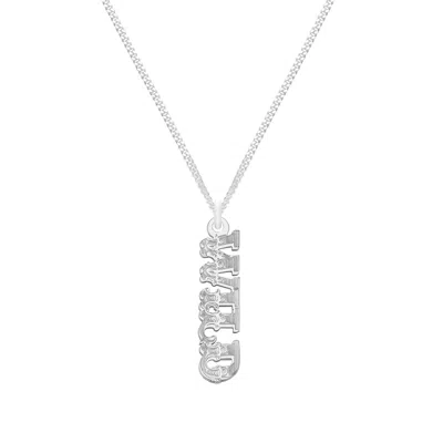 Cartergore Women's Sterling Silver “wild” Word Necklace In Metallic