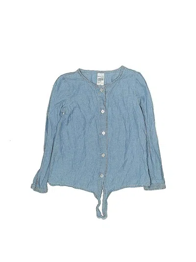 Pre-owned Carter's Kids' 3/4 Sleeve Blouse In Blue