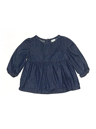 Pre-owned Carter's Babies' 3/4 Sleeve Blouse In Blue