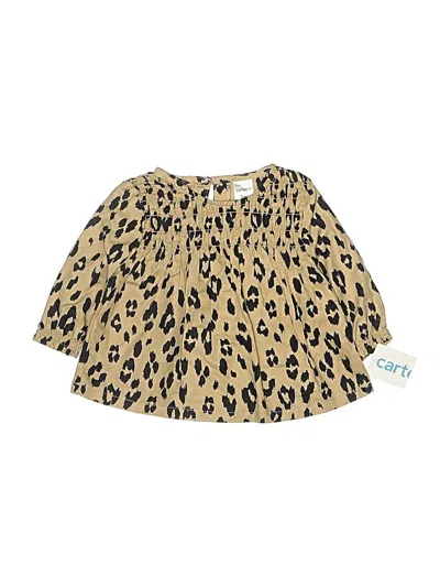 Carter's Babies' 3/4 Sleeve Blouse In Animal Print